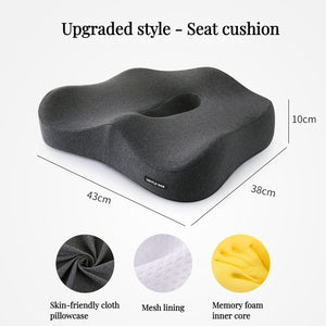 Memory Foam Office Chair Cushion Car Seat Support Waist Pillow Massage Lumbar Orthopedic Pillow Buttock Coccyx Cushion Back Pads | TageUnlimited