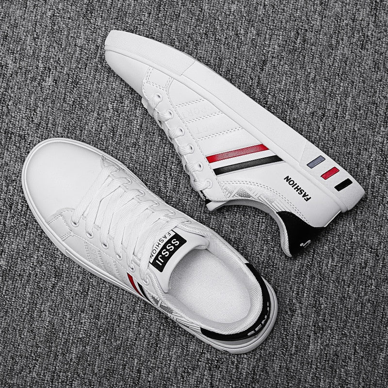 Men Casual Shoes Lightweight Breathable Men Shoes Flat Lace-Up Men Sneakers White Business Travel Unisex Tenis Masculino | TageUnlimited