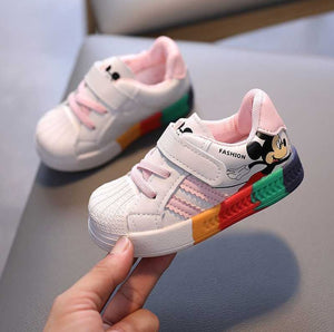 White Casual Shoes For Baby Boy Girl Brand Children Sneaker Mickey Mouse White Kids Sports Shoes Toddler Walking Shoes 0-3 Year | TageUnlimited