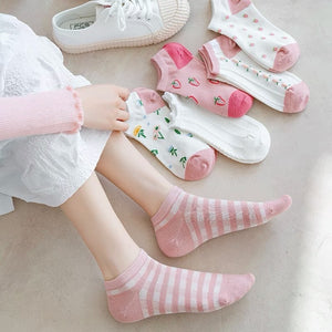 5 Pairs Of Women Socks Cartoon Cotton Socks. | TageUnlimited