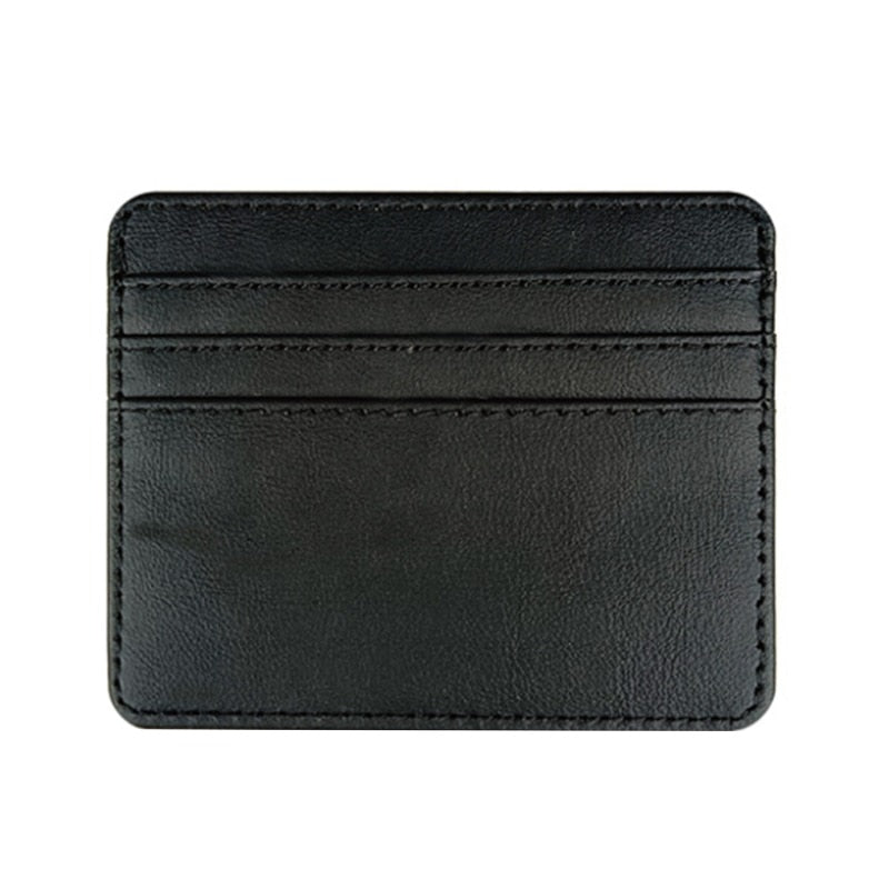 Business Card Holder Wallet Women/men Gray Bank/ID/Credit Card Holder 20 Bits Card Wallet PU Leather Protects Case Coin Purse | TageUnlimited