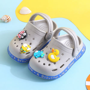 Summer Kids Sandals Children Hole Shoes Slippers Soft Anti-Skid Cartoon DIY Design Hole Baby Shoes Sandy Beach For Boys Girls | TageUnlimited