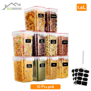 GoMaihe Food containers  Kitchen jars  storage Organization Cereal Dispenser for Storing Pasta kitchen Storage Organizer boxes | TageUnlimited