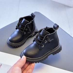 Baby Kids Short Boots Boys Shoes Autumn Winter Leather Children Boots Fashion Toddler Girls Boots Boots Kids Snow Shoes E08091 | TageUnlimited