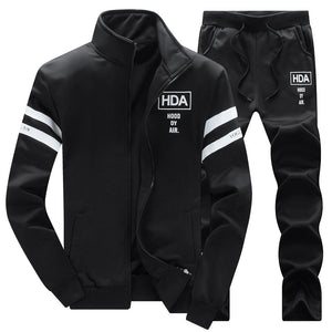Tracksuit Men Winter Sporting Slim Fit Warm Thickened Sportswear Hooded Sweatsuit Two Piece Running Fitness Men Set | TageUnlimited