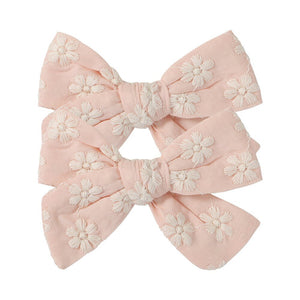 2Pcs/Set Sweet Flower Print Bowknot Hair Clips for Cute Baby Girls Cotton Bows Hairpins Barrettes Headwear Kids Hair Accessories | TageUnlimited