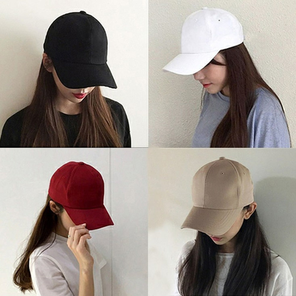 Unisex Hat Plain Curved Sun Visor Hat Outdoor Dustproof Baseball Cap Solid Color Fashion Adjustable Leisure Caps Men Women | TageUnlimited