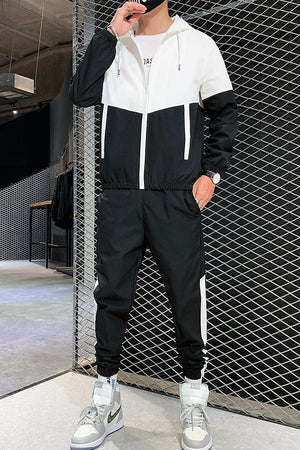 New Hip-hop Suit Male Set Track Suits Sweatsuit Man Tracksuit Mens Sets Pant Zipper Pockets Outwear 2PC Jacket+Pants Sets | TageUnlimited