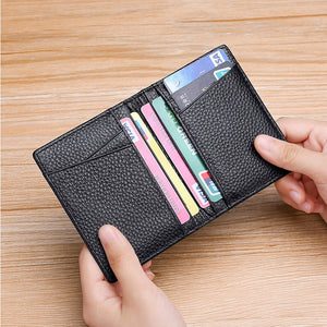 Buylor Men Wallet Soft Super Slim Wallet Genuine Leather Mini Credit Card Holders Wallet Thin Card Purse Small Bags for Women | TageUnlimited