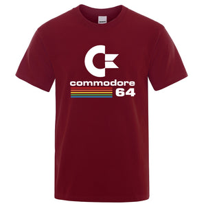 Men T-shirts Summer Commodore 64 Print T Shirt C64 SID Amiga Retro Cool Design Street Short Sleeve Top Tee Cotton Clothing | TageUnlimited