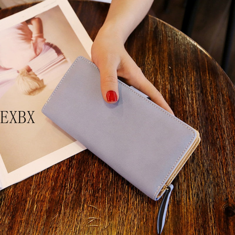 EXBX Women Wallet Hollow Golden Leaf Buckle Wallet PU Leather Purse Female Long Wallet for Women Coin Purse Card Holders Clutch | TageUnlimited