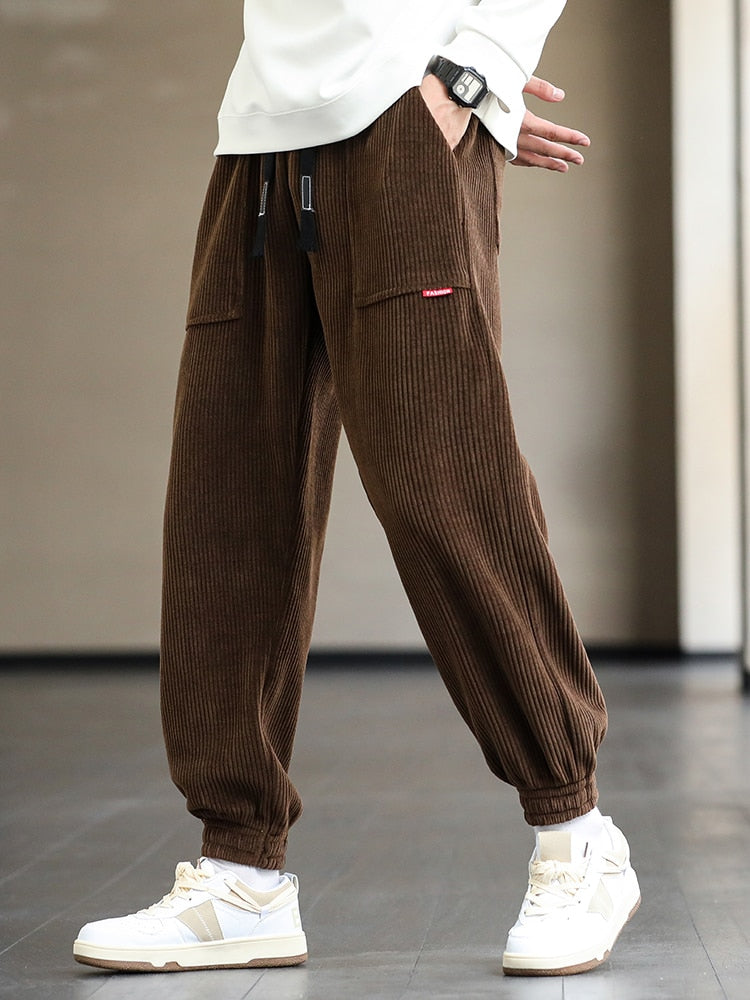 New Autumn Winter Corduroy Sweatpants Men Baggy Joggers Fashion Streetwear Loose Casual Harem Pants Plus SIze 8XL | 0 | TageUnlimited