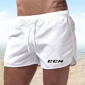 CCM Brand Men Stretch Swim Trunks Quick Dry Beach Shorts Drawstring Boxer Briefs Soccer Tennis Training Short | TageUnlimited