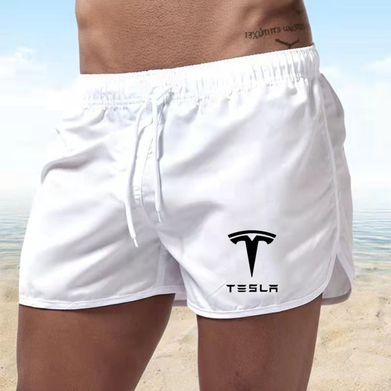 Tesla Men Shorts Summer Swimwear Men Swimsuit Swimming Trunks Boxer Short Sexy Beach Shorts Surf Board Men Clothing Pants | TageUnlimited