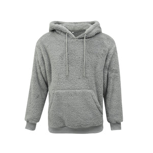 New Autumn and Winter Warm Men´s Wool Hooded Sweatshirts Letter Print Hooded Pullover Kangaroo Pocket Hooded Fleece Sweatshirts | TageUnlimited