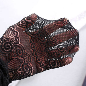 Women Black Lace Stockings Hollow Transparent Lace Stockings Pure Cotton Japanese Fleece Socks  Quilt Color Princess Socks | TageUnlimited