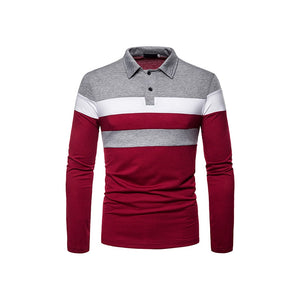 Mens Casual Shirts Long Sleeve Warm Stretch Slim Basic Shirt Striped Print  Long Sleeve Shirt S -5XL | TageUnlimited