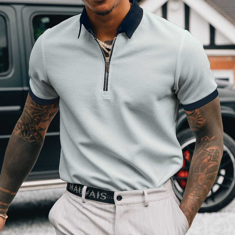 Summer Men&#39;s Polo Business And Casual Polo Shirt Men Solid Polo Shirts Brand Short-Sleeved Shirt  Man Clothing S-3XL | TageUnlimited