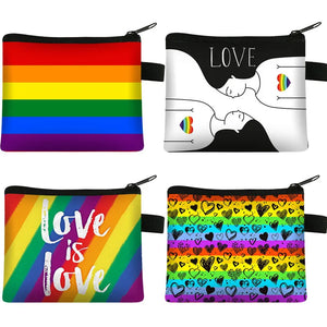 LGBT Love Wins Coin Purse Rainbow Purses Girls Wallet Money Bags Key Card Wallet Zipper Change Case Purses Holder Small Pouch | LGBTQ+ Gifts | TageUnlimited