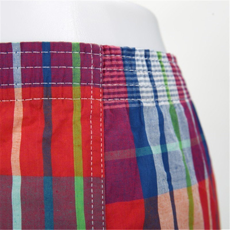 High Quality Brand 4-Pack Men&#39;s Boxer Shorts Woven Cotton 100% Classic Plaid Combed Male Underpant Loose Breathable Oversize | TageUnlimited