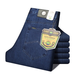 New Arrival Loose Jeans Men Business Cotton Fabric Summer Classic Brand Straight Denim Pants for Male Casual Trousers Mens | TageUnlimited