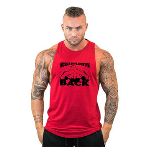 Brand Clothing Men Gym Singlet Muscle Stringer Tank Tops Fitness Sports Sleeveless Shirt Y BACK Racer Workout Tops Vest | TageUnlimited
