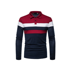 Mens Casual Shirts Long Sleeve Warm Stretch Slim Basic Shirt Striped Print  Long Sleeve Shirt S -5XL | TageUnlimited
