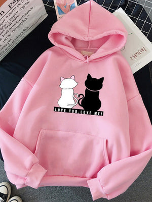 Streetwear Hoodies Fashion Women Sweatshirt Autumn Winter Long Sleeve Harajuku Hooded Sweater Korean Cartoon Cat sudadera mujer | 0 | TageUnlimited