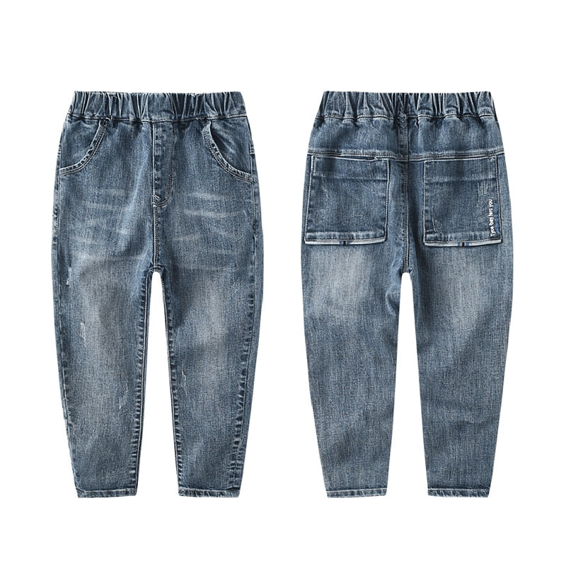 IENENS Boys Jeans Denim Trousers Kids Clothes Children Clothes Spring Young Boy Straight Cowboy Trousers Casual Pants 4-11 Years | TageUnlimited