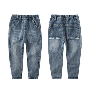 IENENS Boys Jeans Denim Trousers Kids Clothes Children Clothes Spring Young Boy Straight Cowboy Trousers Casual Pants 4-11 Years | TageUnlimited