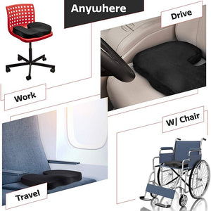 Coccyx Orthopedic Memory Foam Cushion Seat Massage Chair Gel Cushion Pad Car U-Shape Seat Cushion Travel Breathable Seat Cushion | TageUnlimited
