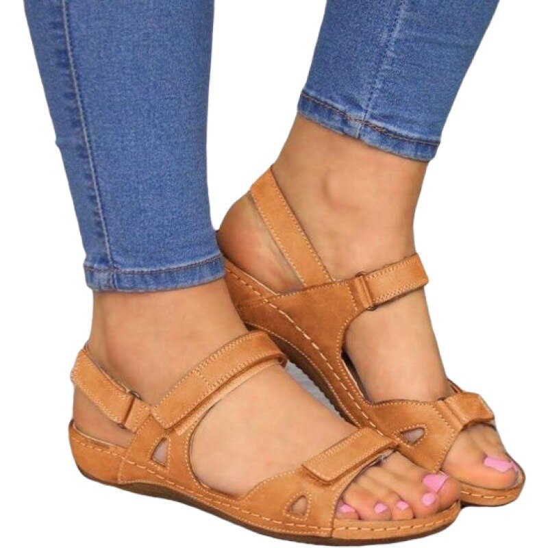 Summer Open Toe Comfy Sandals Super Soft Premium Orthopedic Low Heels Walking Sandals | TageUnlimited