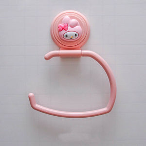 Cartoon Kids Towel Rack Sanrio Cinnamoroll Punch-Free Bathroom Tissue Rack My Melody Handy Towel Rack Kitchen Railing | TageUnlimited