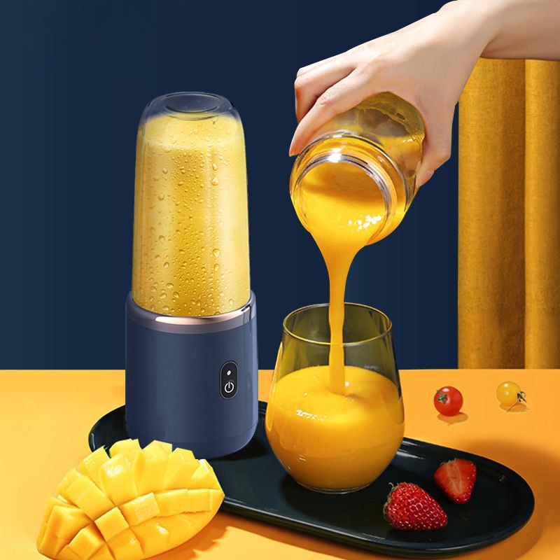 6 Blades Juicer Cup 400ML USB Smoothie Blender Cup Mini Charging Fruit Squeezer Food Mixer Ice Crusher Portable Wireless Juicers | TageUnlimited