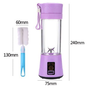 Portable Blender Mini Mixer Electric Juicer Machine Fresh Fruit Juice Blender Smoothie Maker Blender Cup Bottle A Travel Kitchen | TageUnlimited