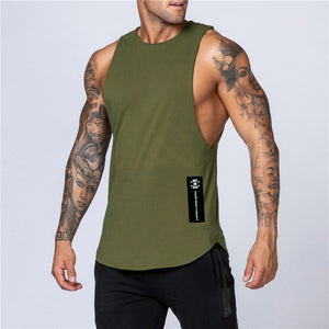 Cotton Workout Gym Tank Top Mens Muscle Sleeveless Sportswear Shirt Stringer Fashion Clothing Bodybuilding Singlets Fitness Vest | TageUnlimited