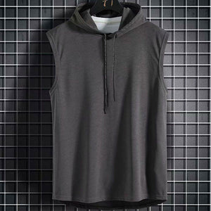 Plus Size Summer Men Clothing Tank Tops Sweatshirt Sleeveless Tops Hoodie Vest Workout Fitness Mens T Shirt Workout Hip Hop Vest | TageUnlimited