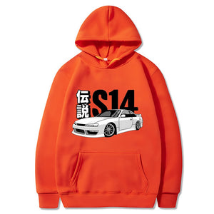 Anime Initial D Hoodie Drift JDM Pullover Oversized Sweatshirt EU Size Silvia Streetwear S Comic14 Japan Car Long Sleeve Unisex | TageUnlimited