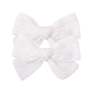2Pcs/Set Sweet Flower Print Bowknot Hair Clips for Cute Baby Girls Cotton Bows Hairpins Barrettes Headwear Kids Hair Accessories | TageUnlimited