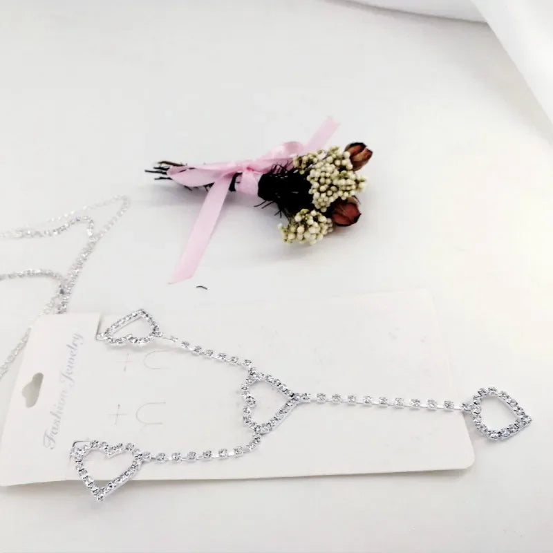 Women Fashion Belt Hip High Waist Gold Silver Narrow Metal Chain Chunky Fringes Crystal Diamond Waist Chain Corset Chain Belt