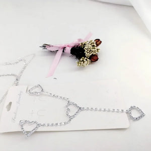Women Fashion Belt Hip High Waist Gold Silver Narrow Metal Chain Chunky Fringes Crystal Diamond Waist Chain Corset Chain Belt