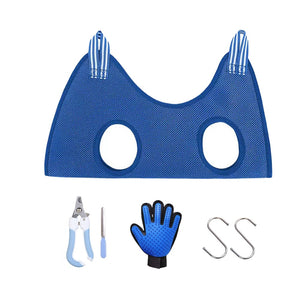 Cat Grooming nail cutting anti scratch bite fixed bag bath Trimming Restraint Bag Pet Beauty hammock hanging Pet Supplies Set | TageUnlimited