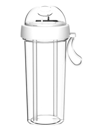 420/600ML Double Drinking Cup Double Straw Couple Water Mug Dual Purpose Portable Large Kettle Student Outdoor Water Bottle. | Drinkware | TageUnlimited