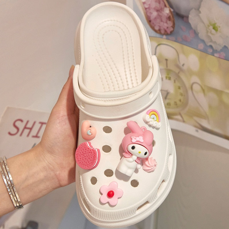 Sanrio Series Shoe Buckle Set PVC Decorations Clogs DIY Slippers Accessories Souvenir Fit Croc Charm Kids Girls Women X-mas Gift | TageUnlimited