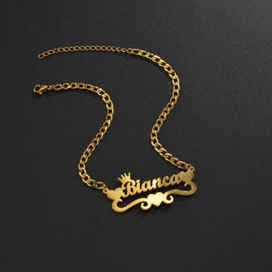 Custom Name Anklet Personalized Thick Leg Chain Letter Jewelry for Women Stainless Steel 18cm Charms Customized Gift