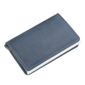 Credit Card Holder Wallet Men Women RFID Aluminium Bank Cardholder Case Vintage Leather Wallet with Money Clips | TageUnlimited