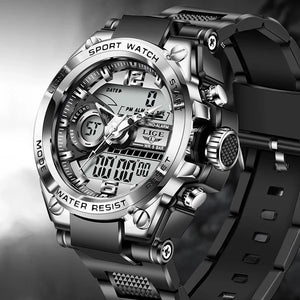 LIGE Digital Men Military Watch 50m Waterproof Wristwatch LED Quartz Clock Sport Watch Male Big Watches Men Relogios Masculino | TageUnlimited