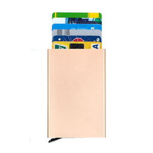 Anti-theft ID Credit Card Holder Porte Carte Thin Aluminium Metal Wallets Pocket Case Bank Women Men Credit Card Box | TageUnlimited