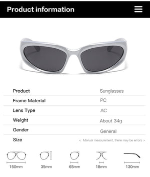 Popular Women Sunglasses  Punk Sunglasses Unique Sports Sun Glasses Men UV400 Goggle Shades Mirror Colorful Y2k Eyewear | TageUnlimited