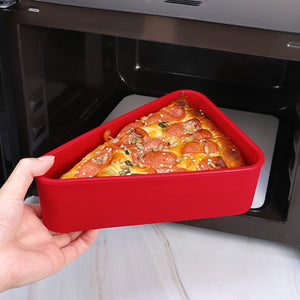 Reusable Silicone Pizza Pack Box Triangular Pizza Storage Container Sandwich Dessert Cake Microwave Lunch Box Kids Bento Box | 0 | TageUnlimited